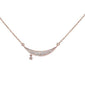 .10ct 14kt Rose Gold Diamond Moon & Star Trendy Pendant Necklace 16"+2" Ext