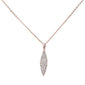 .11ct 14kt Rose Gold Trendy Diamond Drop Dangle Pendant Necklace 16"+2" Ext