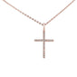 <span style="color:purple">SPECIAL!</span> .05ct 14kt Gold Diamond Cross Pendant Necklace 16"+2" Ext