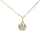 <span style="color:purple">SPECIAL!</span> .30ct 14K Yellow Gold Round Diamond Solitaire Pendant Necklace 16"+ 2" Ext.