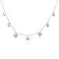 <span>DIAMOND  CLOSEOUT! </span>.10ct 14kt White Gold Diamond Heart, Star Moon Charm Necklace 16"+2" Ext