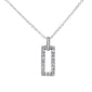 .16ct 14kt White Gold Diamond Trendy Shapes Pendant Necklace 16"+ 2" Ext