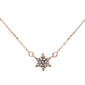 <span>DIAMOND CLOSEOUT! </span>.09ct 14K Rose Gold Star Celestial Pendant Necklace