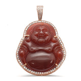 <span>DIAMOND CLOSEOUT! </span>.66ct 10k Rose Gold Diamond Buddha Pendant
