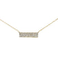 <span>DIAMOND CLOSEOUT! </span> .18ct 14K Yellow Gold Modern Diamond Bar Necklace 16" + 1" Ext