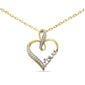 <span style="color:purple">SPECIAL!</span> .10ct G SI 10kt Yellow Gold Love Heart Diamond Pendant