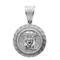 <span>DIAMOND CLOSEOUT! </span> .48CT G SI 10KT White Gold Diamond Jesus Head Iced Out Charm Pendant