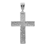 <span>¡LIQUIDACIÓN DE DIAMANTES! </span> Colgante con dije Micro Pave Iced Out de diamante de oro blanco de 10K de 1,06 ct G SI