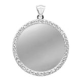 <span>DIAMOND CLOSEOUT! </span> .60ct G SI 14K White Gold Diamond Bezel Memory Charm Pendant