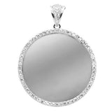 <span>DIAMOND CLOSEOUT! </span> 1.66ct G SI 14K White Gold Micro Pave Diamond Memory Picture Pendant