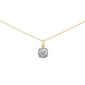 .25ct G SI 10K Yellow Gold Round Diamond Pendant Necklace 18" Long