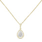 <span style="color:purple">SPECIAL!</span> .20ct G SI 14K Yellow Gold Round Diamond Pendant 18" Long Chain
