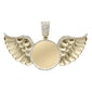 <span>DIAMOND CLOSEOUT! </span> .25CT G SI 10K Yellow Gold Diamond Iced Out Wings Angel Memory Pendant