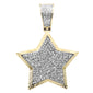 <span>DIAMOND CLOSEOUT! </span> .53ct G SI 10K Yellow Gold Diamond Hip Hop Micro Pave Star Charm Pendant