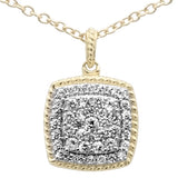 <span>¡LIQUIDACIÓN DE DIAMANTES! </span>Collar con colgante de diamante de oro amarillo de 10K, .23ct G SI, 18" de largo