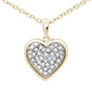 <span style="color:purple">SPECIAL!</span>.10ct G SI 14K Yellow Gold Diamond Heart Diamond Pendant Necklace 18"
