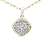 .10ct G SI 10K Yellow Gold Diamond Pendant Necklace 18"