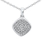 .10ct G SI 10k White Gold Diamond Pendant Necklace 18"