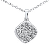 .10ct G SI 10k White Gold Diamond Pendant Necklace 18"