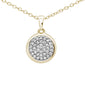 .11ct G SI 10K Yellow Gold Diamond Pendant Necklace 18"