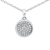 .11ct G SI 10k White Gold Diamond Pendant Necklace 18"