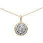 .25ct F SI 10K Yellow Gold Diamond Round Solitaire Pendant Necklace