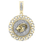 <span>DIAMOND  CLOSEOUT! </span> 1.35CT G SI 10KT Yellow Gold Diamond Iced Out Micro Pave Ram Head Charm Pendant