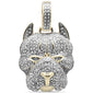 <span>DIAMOND  CLOSEOUT! </span> 1.53CT G SI 10KT Yellow Gold Diamond Micro Pave Iced Out Dog Charm Pendant