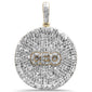<span>DIAMOND CLOSEOUT! </span> .81CT G SI 10KT Yellow Gold Diamond Micro Pave Iced out "CEO" Disc Charm Pendant