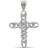 <span>DIAMOND CLOSEOUT! </span>1.08ct G SI 10K Yellow Gold Diamond Cross Hip Hop Pendant