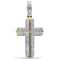 <span>DIAMOND  CLOSEOUT! </span> .35ct G SI 10K Yellow Gold Diamond Cross Hip Hop Pendant