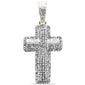 <span>DIAMOND CLOSEOUT! </span> .65CT G SI 10K Yellow Gold Diamond Iced Out Cross Charm Pendant