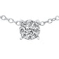 .11ct G SI 10K White Gold Diamond Fashion Necklace 18" Long