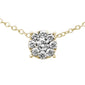 .32ct G SI 10K Yellow Gold Diamond Solitaire Pendant Necklace 18"