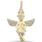 <span style="color:purple">SPECIAL!</span> .24ct G SI 14K Yellow Gold Diamond Angel Diamond Pendant