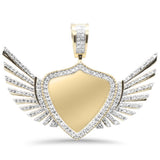 <span>DIAMOND  CLOSEOUT! </span>1.24ct F SI 10K Yellow Gold Diamond Hip Hop Iced Out Memory Pendant