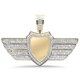 <span>DIAMOND CLOSEOUT! </span> 1.33ct F SI 10K Yellow Gold Diamond Hip Hop Iced Out Memory Pendant