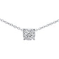 .18ct F SI 10K White Gold Diamond Pendant Necklace 18"