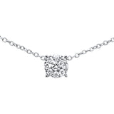 <span>DIAMOND CLOSEOUT! </span>.18ct F SI 10K White Gold Diamond Pendant Necklace 18"