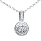 .10ct F SI 10K White Gold Diamond Pendant Necklace
