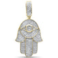 .26ct G SI 10K Yellow Gold Diamond Hip Hop Pendant with 18" Chain