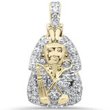 .53ct G SI 14K Yellow Gold Diamond Mummy Sphinx Hip Hop Charm Pendant