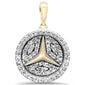 <span>DIAMOND CLOSEOUT! </span> .50ct G SI 10K Yellow Gold Diamond Hip Hop Diamond Emblem Medallion Pendant