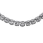 <span style="color:purple">SPECIAL!</span> 11.68ct G SI 14K White Gold Round & Baguette Diamond Tennis Necklace 22" Long