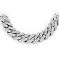 <span style="color:purple">SPECIAL!</span> 11MM 15.31ct G SI 14KT White Gold Diamond Square Cuban Necklace 22"