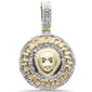 <span>DIAMOND CLOSEOUT! </span> .25ct G SI 10K Yellow Gold Diamond Hip Hop Lion Head Medallion Charm Pendant