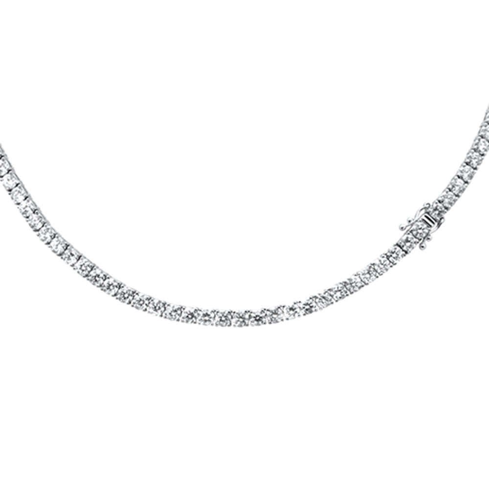 <span style="color:purple">SPECIAL!</span> 20.40ct G SI 14K White Gold Diamond Tennis Necklace 22"