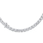 <span style="color:purple">SPECIAL!</span>  7MM 15.45ct G SI 14K White Gold Baguette & Round Diamond Tennis Necklace 22"