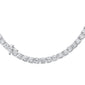 <span style="color:purple">SPECIAL!</span> 7MM 13.59ct G SI 14K White Gold Baguette & Round Diamond Tennis Necklace 22"