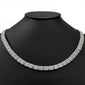 <span style="color:purple">SPECIAL!</span> 11.68ct G SI 14K White Gold Round & Baguette Diamond Tennis Necklace 22" Long